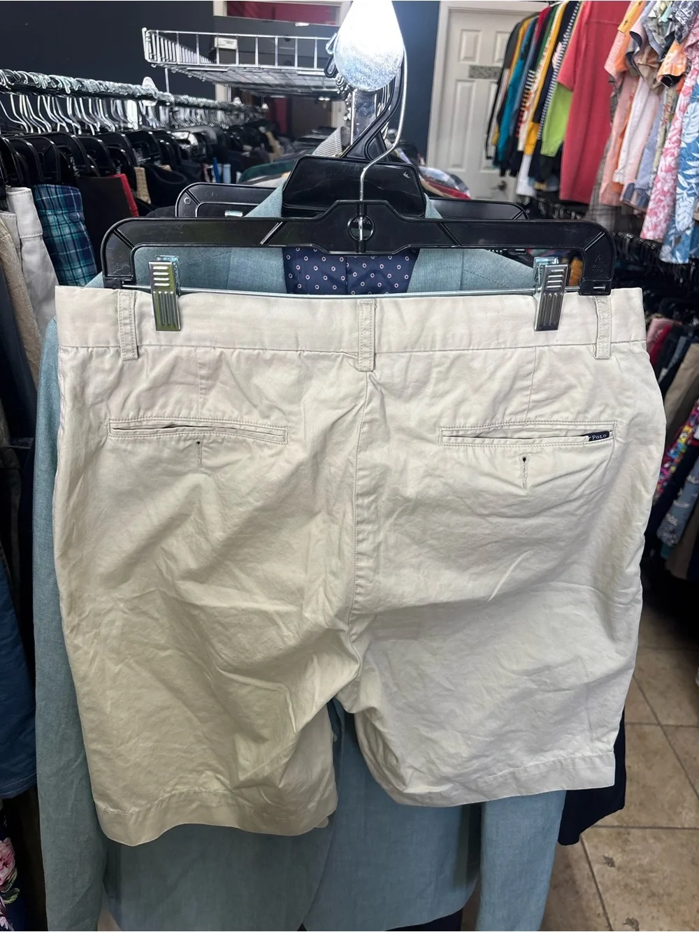 Polo by Ralph Lauren Light Beige Flat Front Men's Shorts